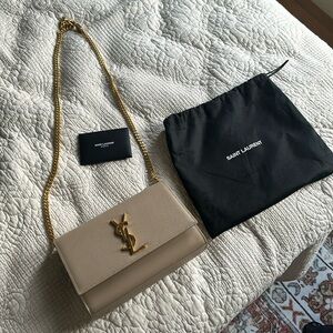 YSL Kate in grain de poudre embossed leather